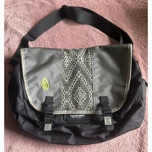 Vintage Timbuk2 Black Gray Rare Design Large Messenger Carry Bag-See Description